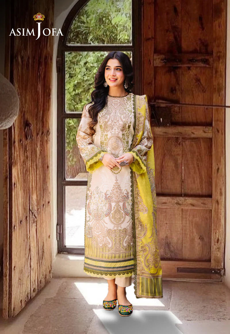 Asim Jofa Digital Printed Khaddar 3PC