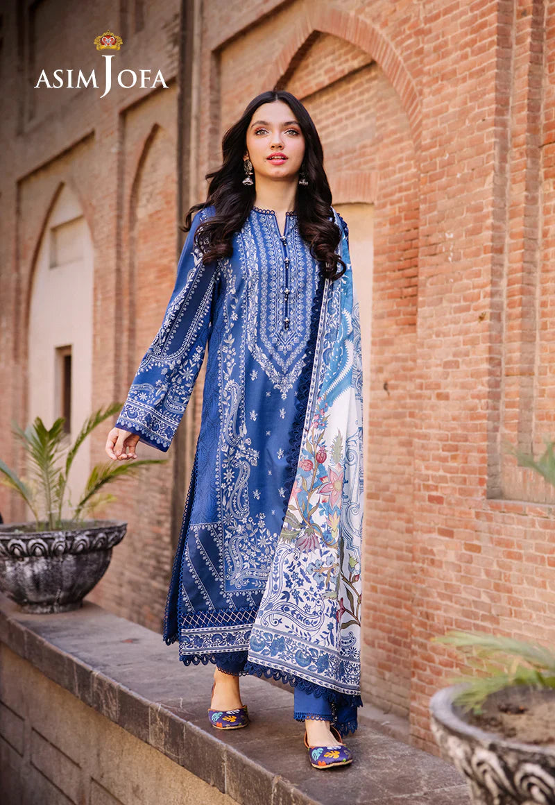 Asim Jofa Digital Printed Khaddar 3PC D2