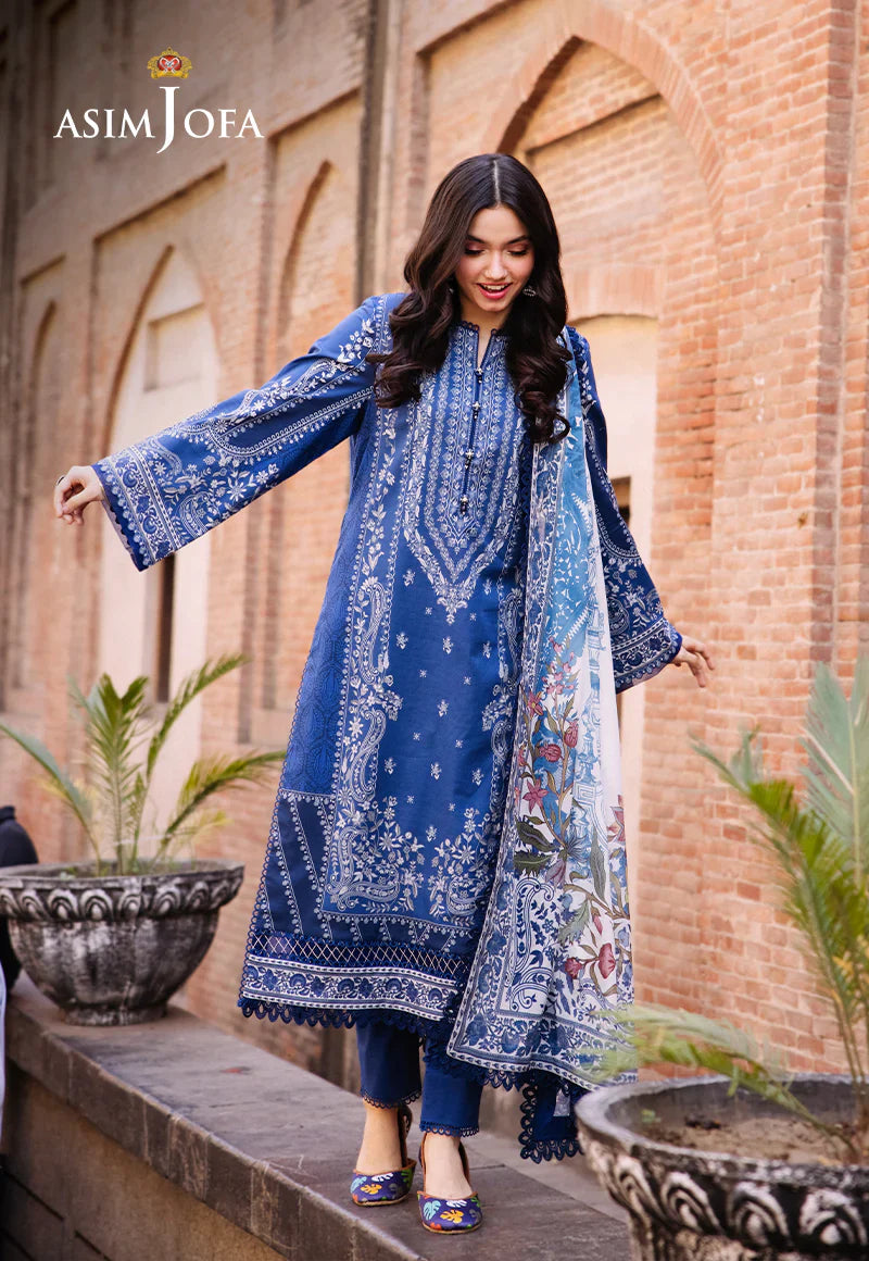 Asim Jofa Digital Printed Khaddar 3PC D2