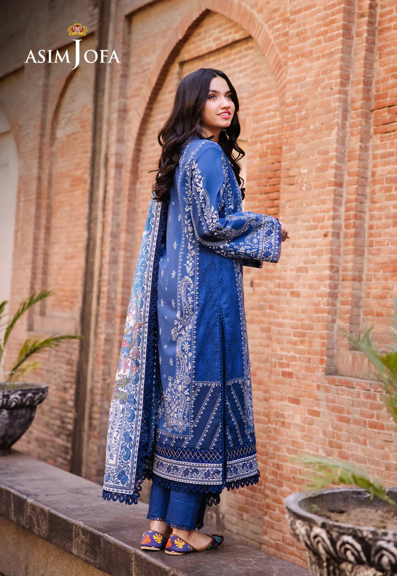 Asim Jofa Digital Printed Khaddar 3PC D2