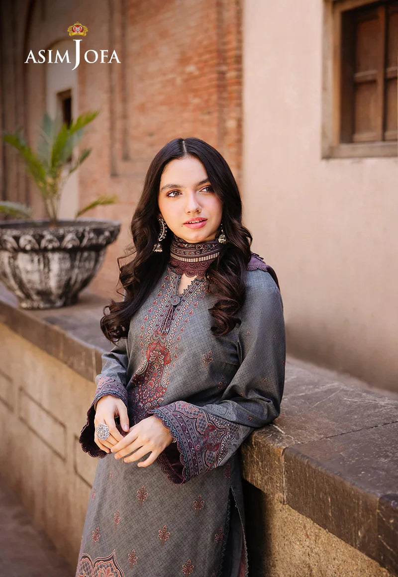 Asim Jofa Digital Printed Khaddar 3PC D3