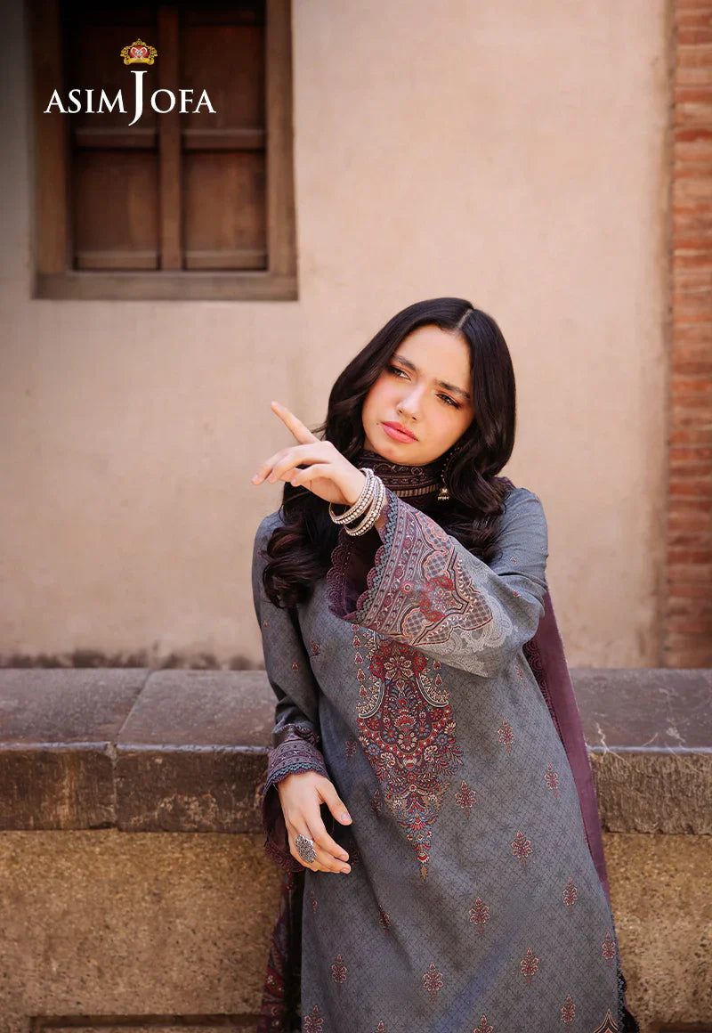 Asim Jofa Digital Printed Khaddar 3PC D3