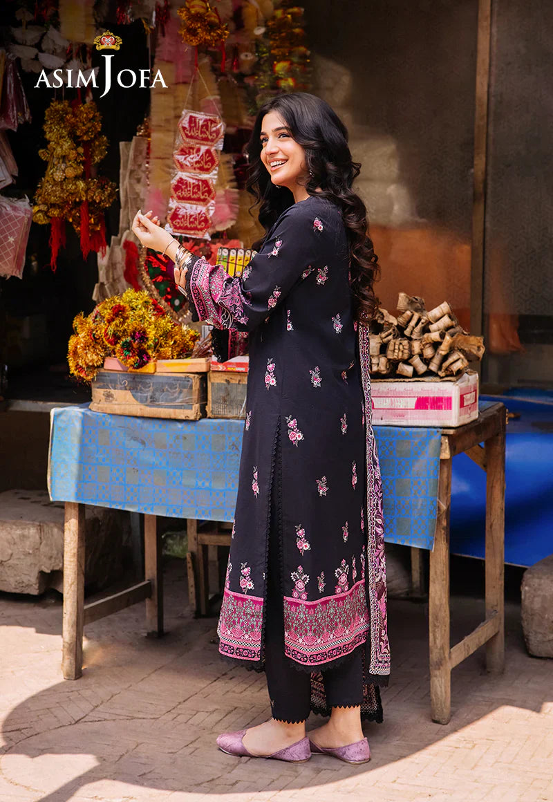 Asim Jofa Digital Printed Khaddar 3PC D4