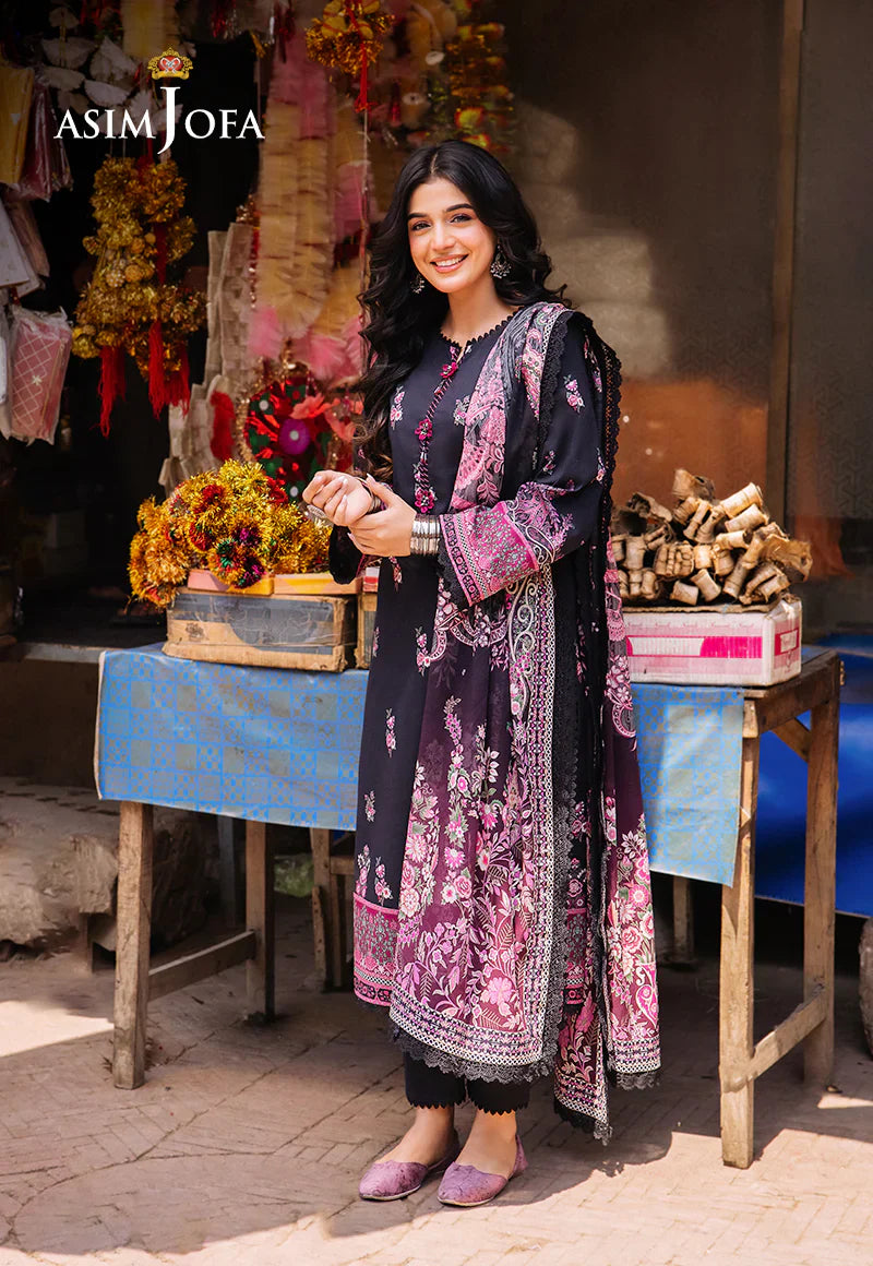 Asim Jofa Digital Printed Khaddar 3PC D4