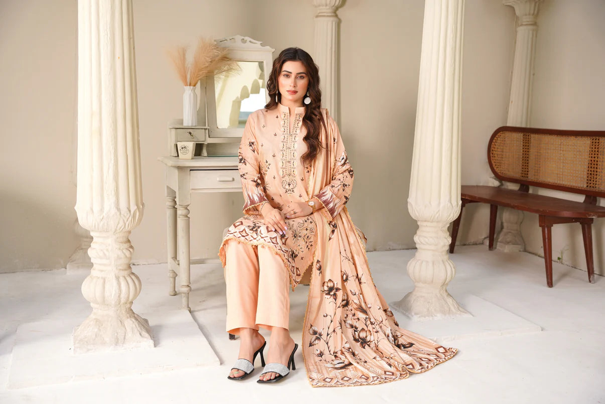 Cora By Anaya Noor Emb Karandi 3 PC D1