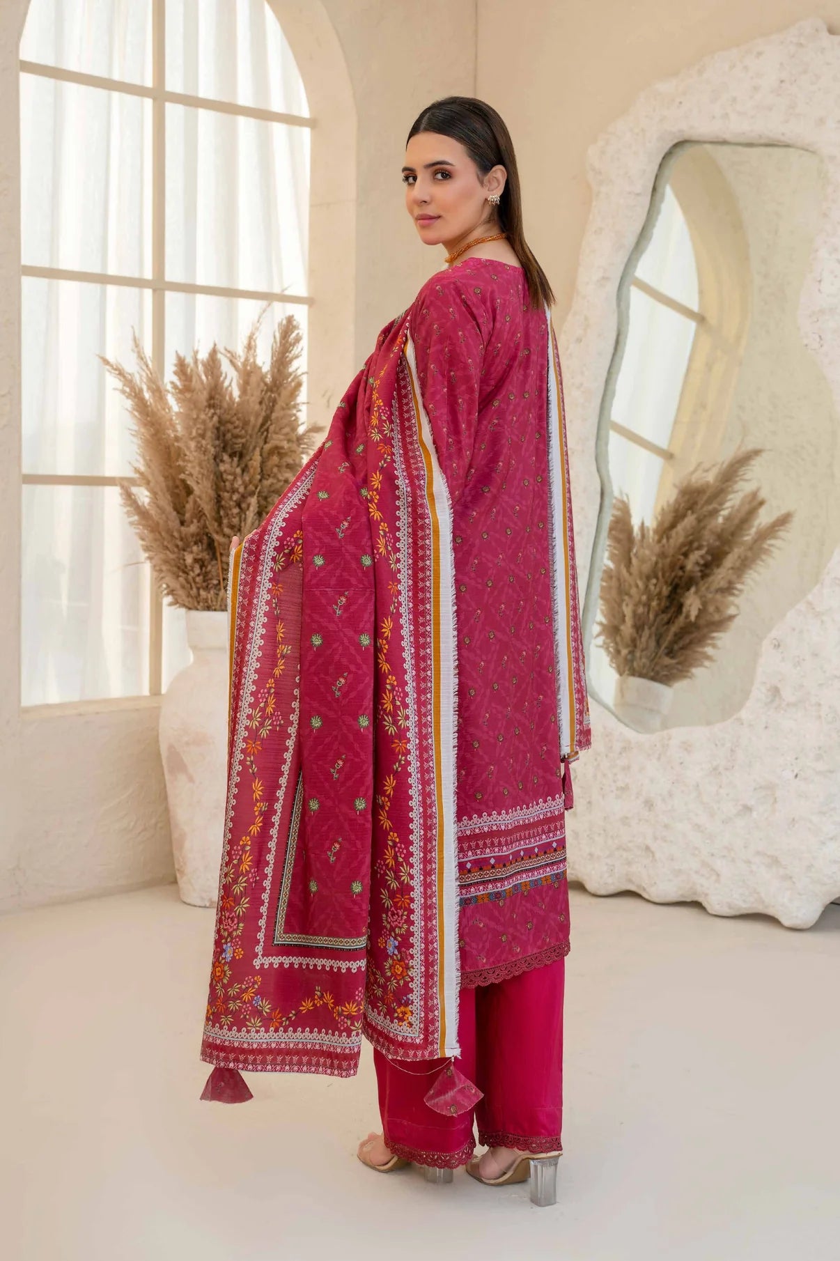 Esha Eshal by Bin Ilyas Premium Printed Viscose 3PC D1