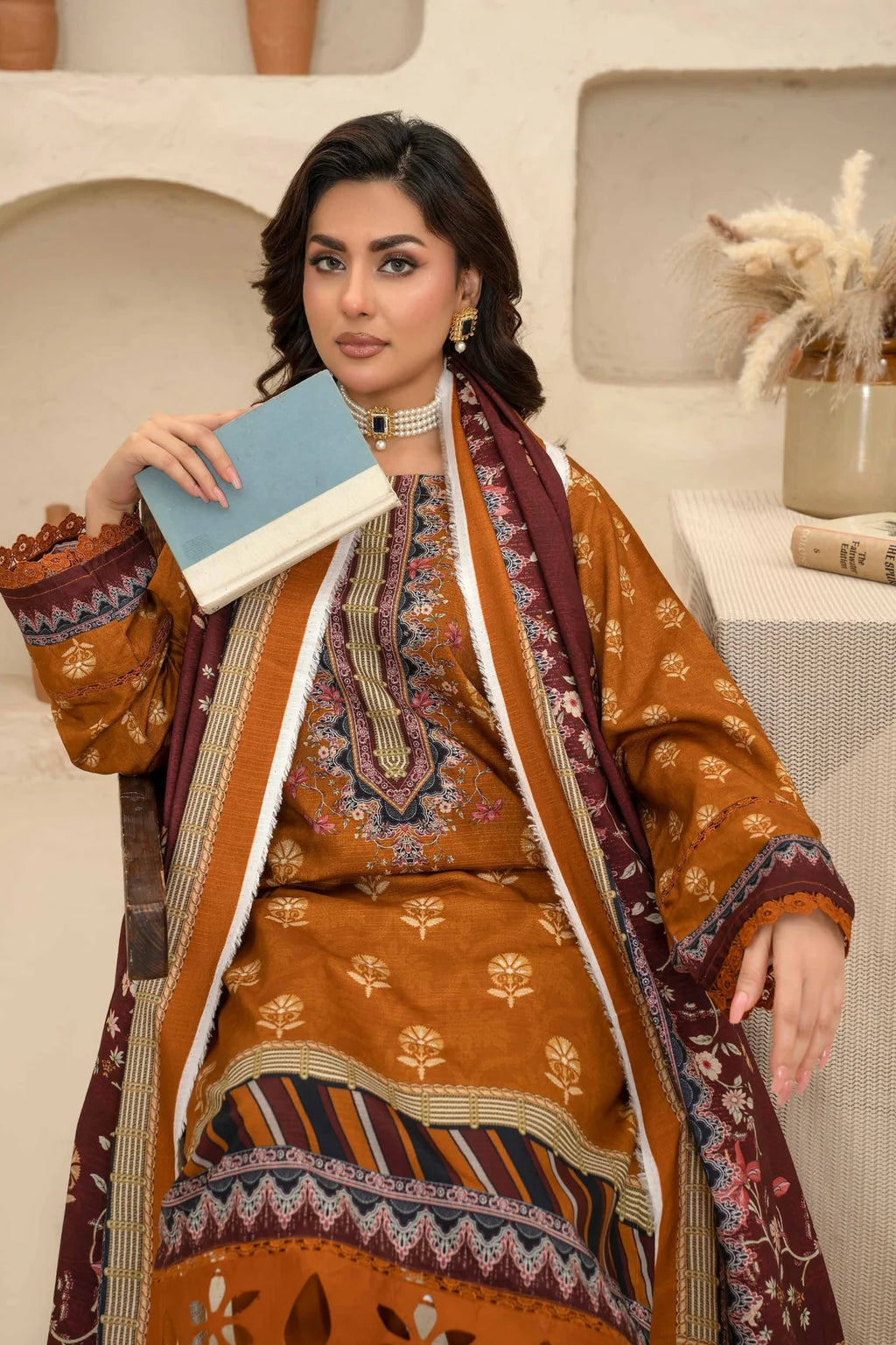 Esha Eshal by Bin Ilyas Premium Printed Viscose 3PC D2