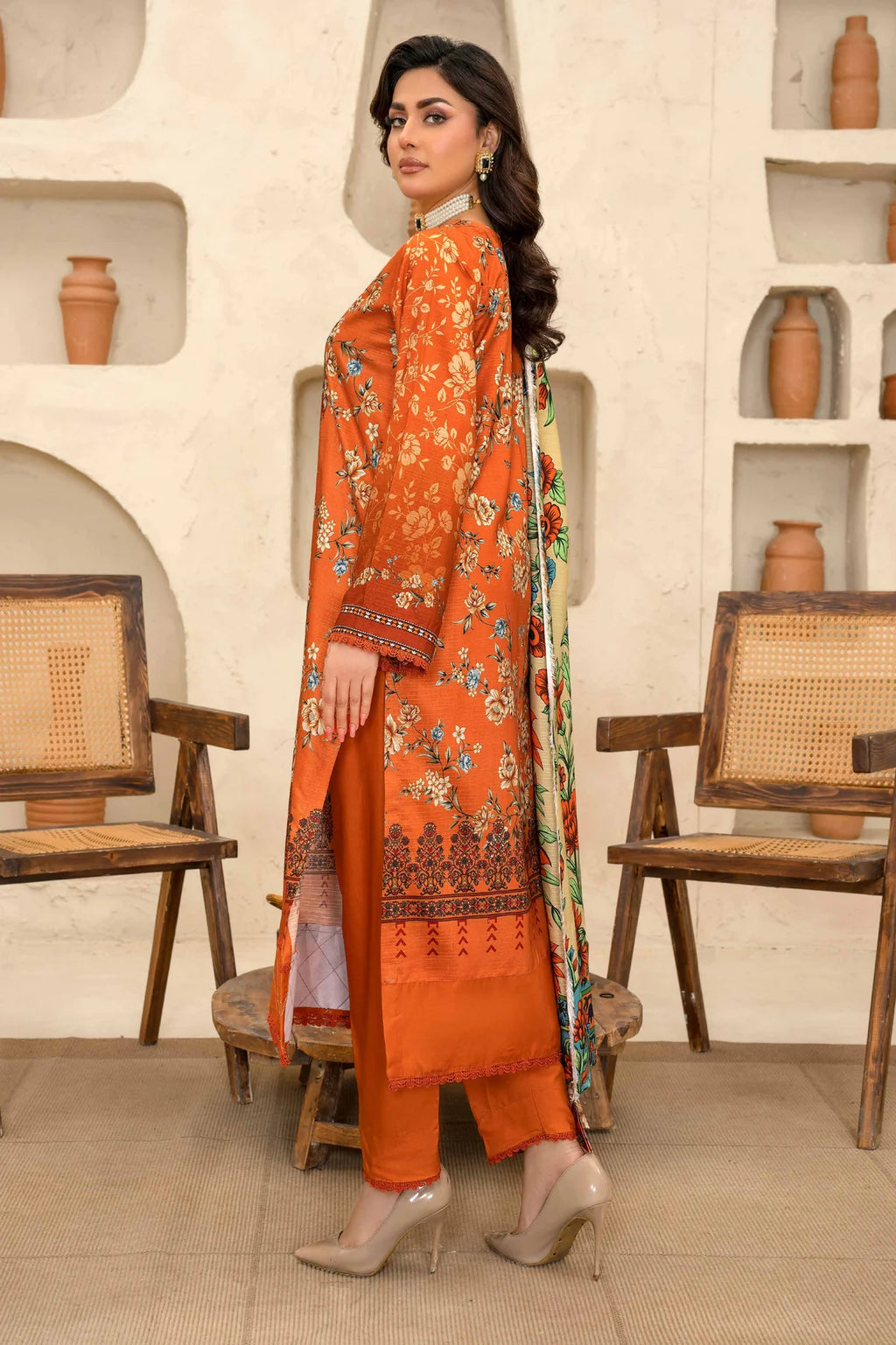 Esha Eshal by Bin Ilyas Premium Printed Viscose 3PC D3