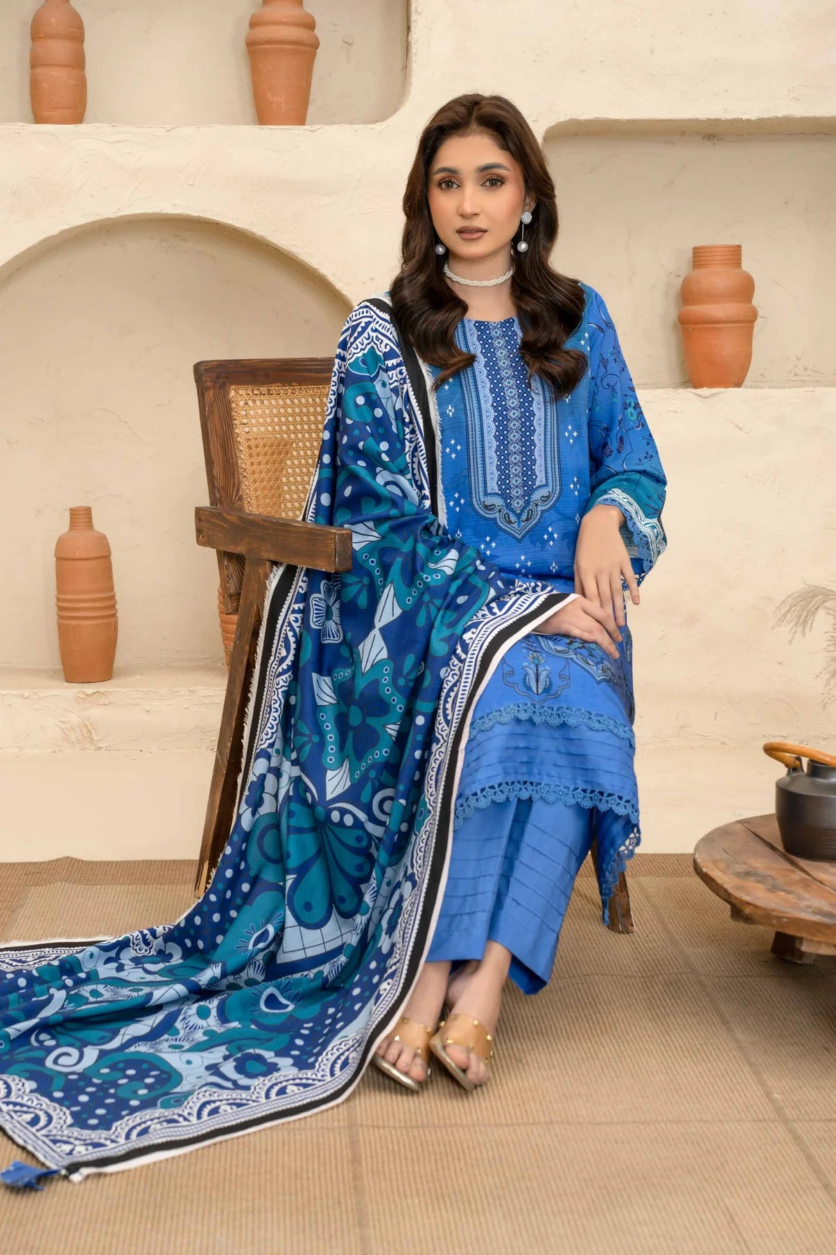 Esha Eshal by Bin Ilyas Premium Printed Viscose 3PC D4