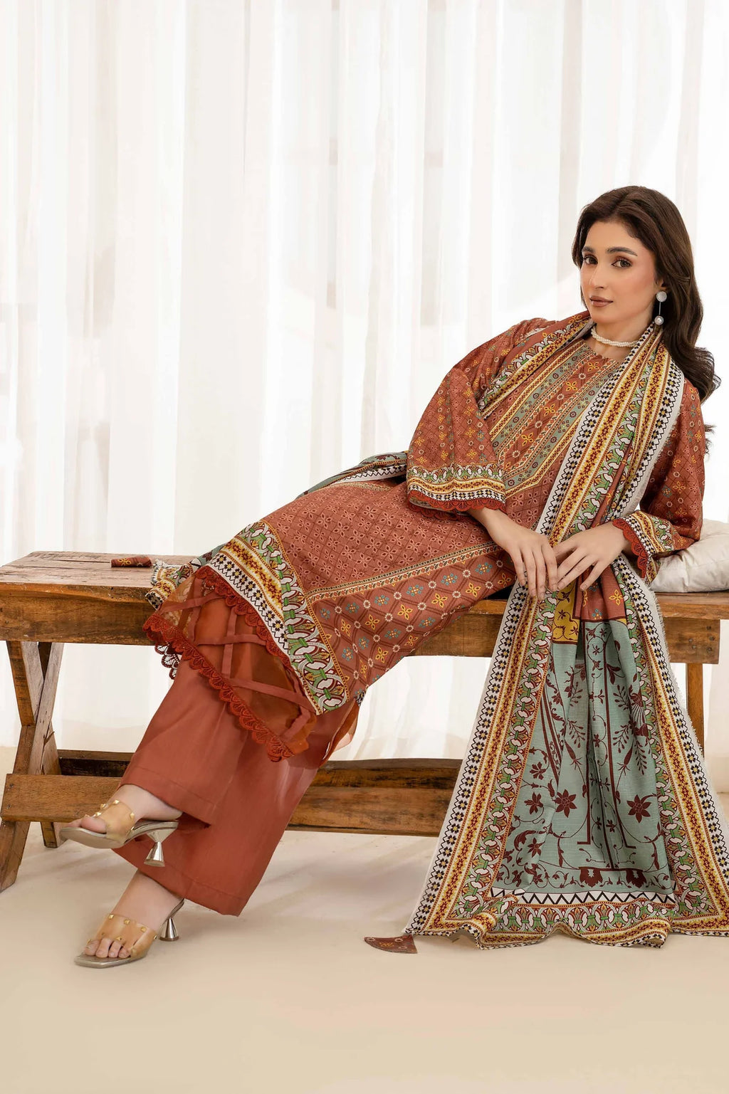 Esha Eshal by Bin Ilyas Premium Printed Viscose 3PC D5