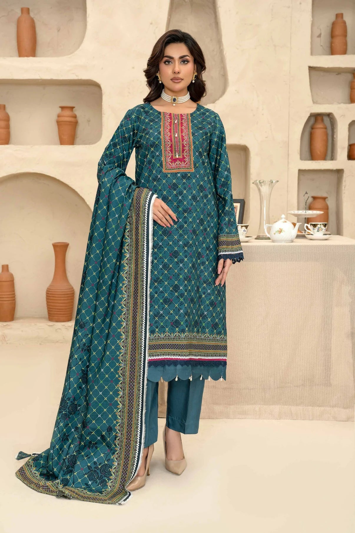 Esha Eshal by Bin Ilyas Premium Printed Viscose 3PC D6