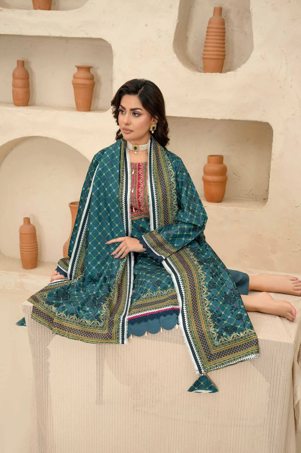 Esha Eshal by Bin Ilyas Premium Printed Viscose 3PC D6