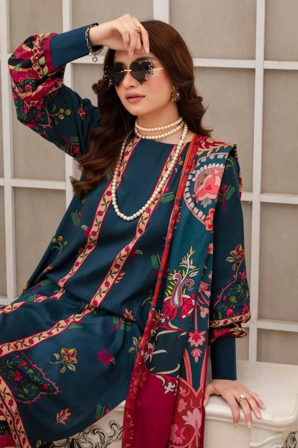 Fabiha By Feroza Digital Printed Linen 3PC D1