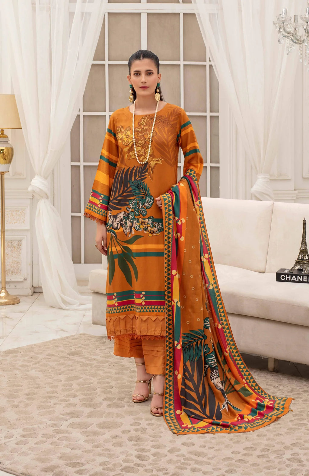 Fabiha By Feroza Digital Printed Linen 3PC D2