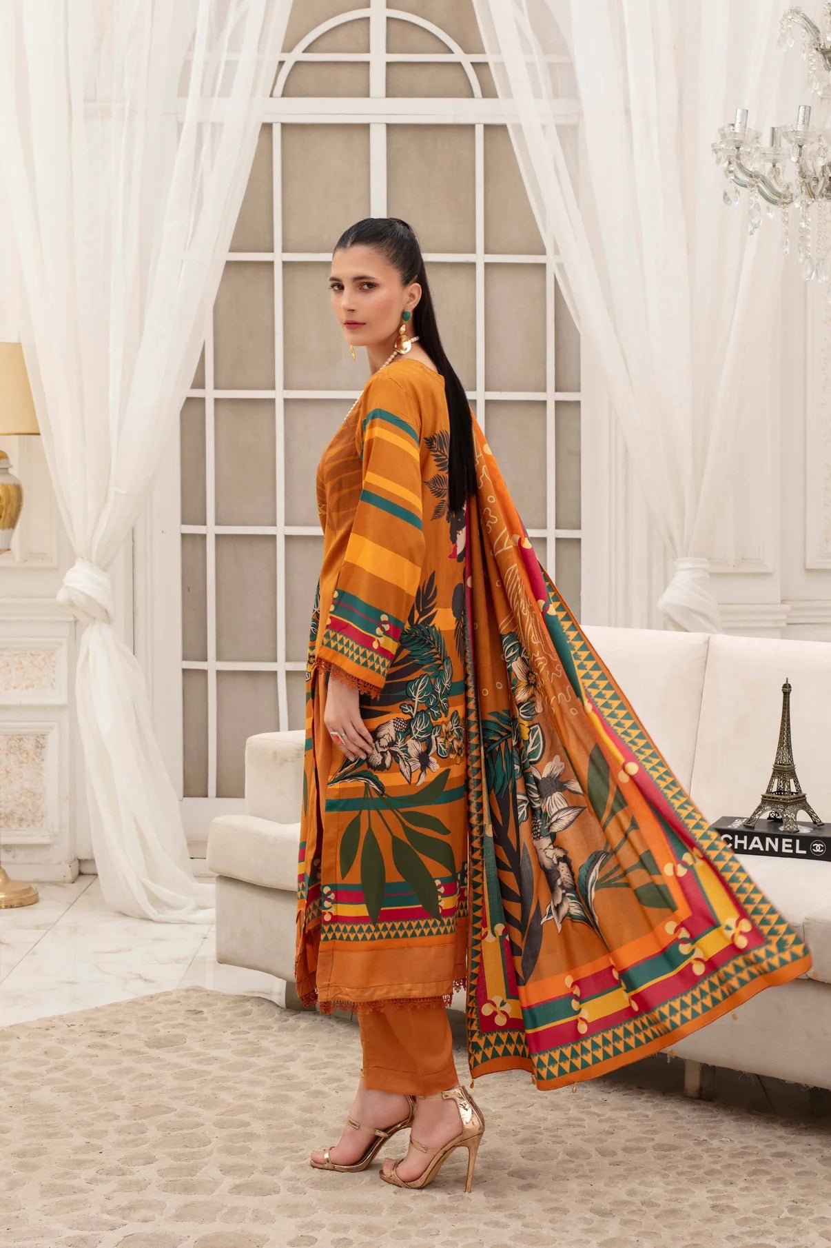 Fabiha By Feroza Digital Printed Linen 3PC D2