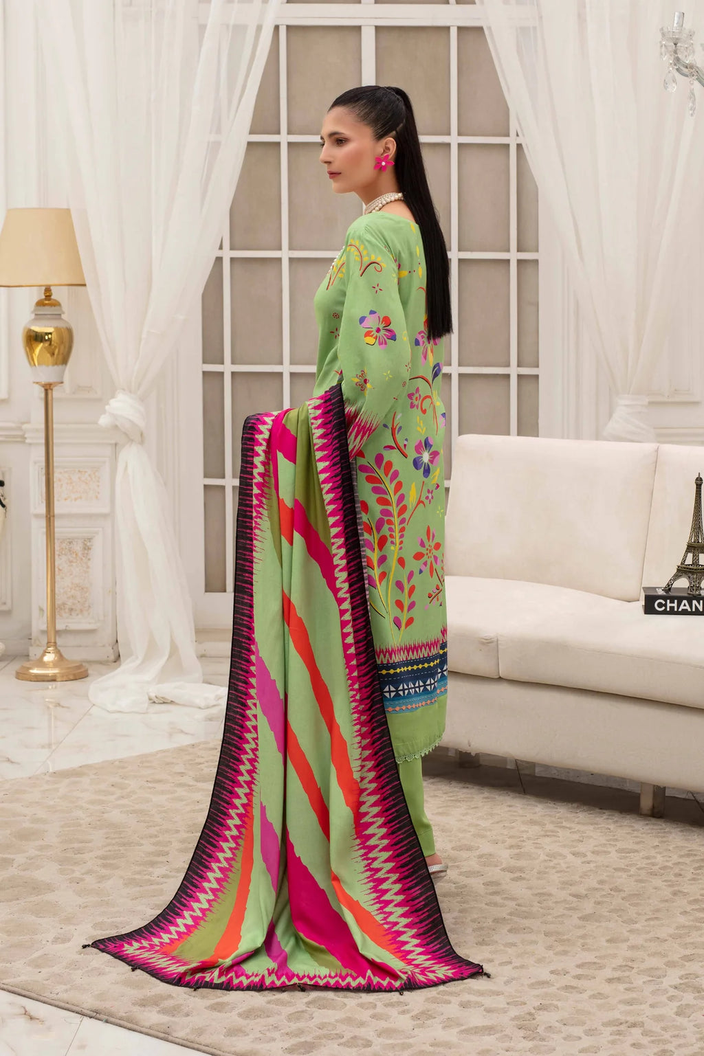 Fabiha By Feroza Digital Printed Linen 3PC D6