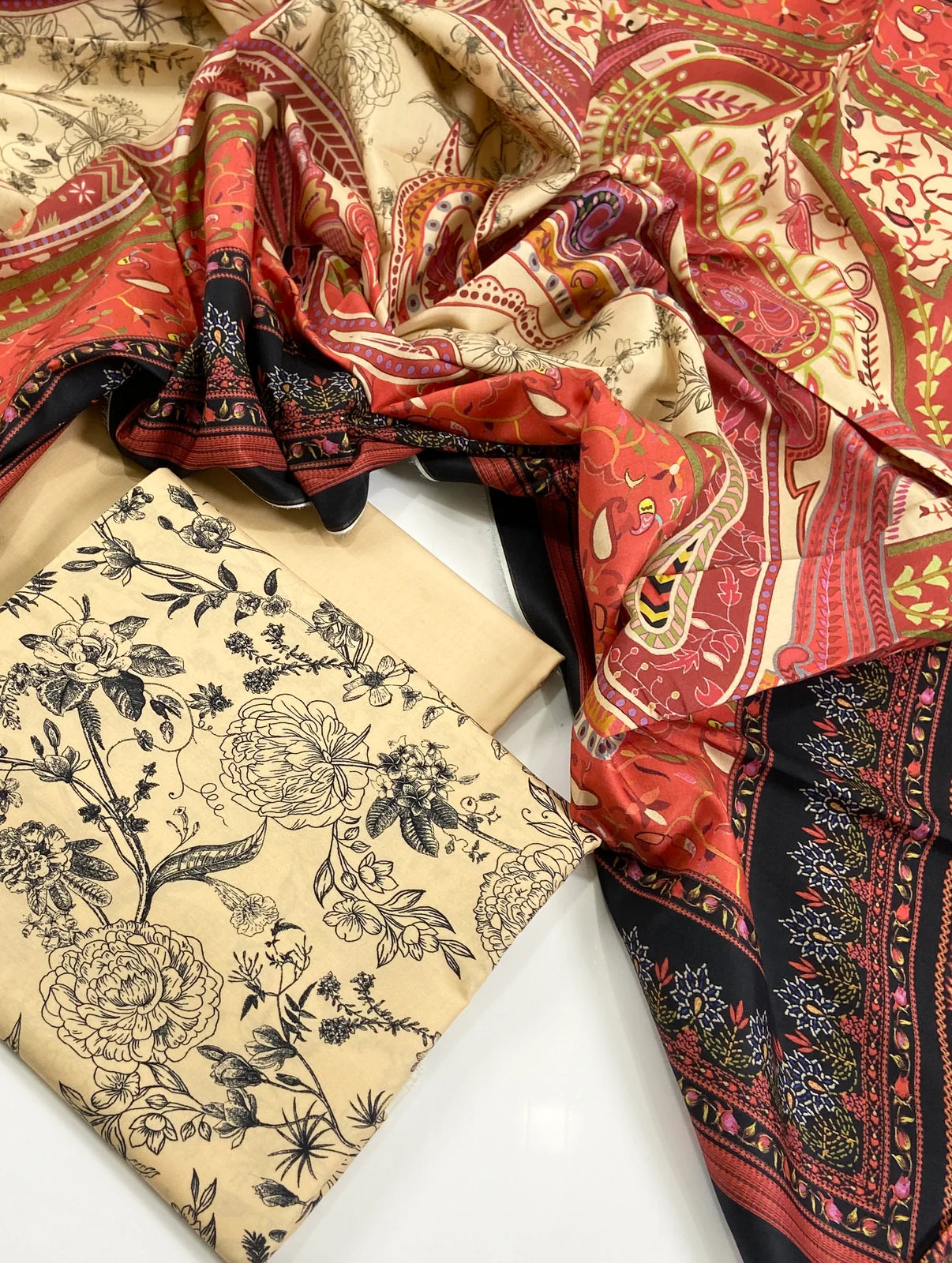 Mausummery Digital Printed Linen 3PC D6