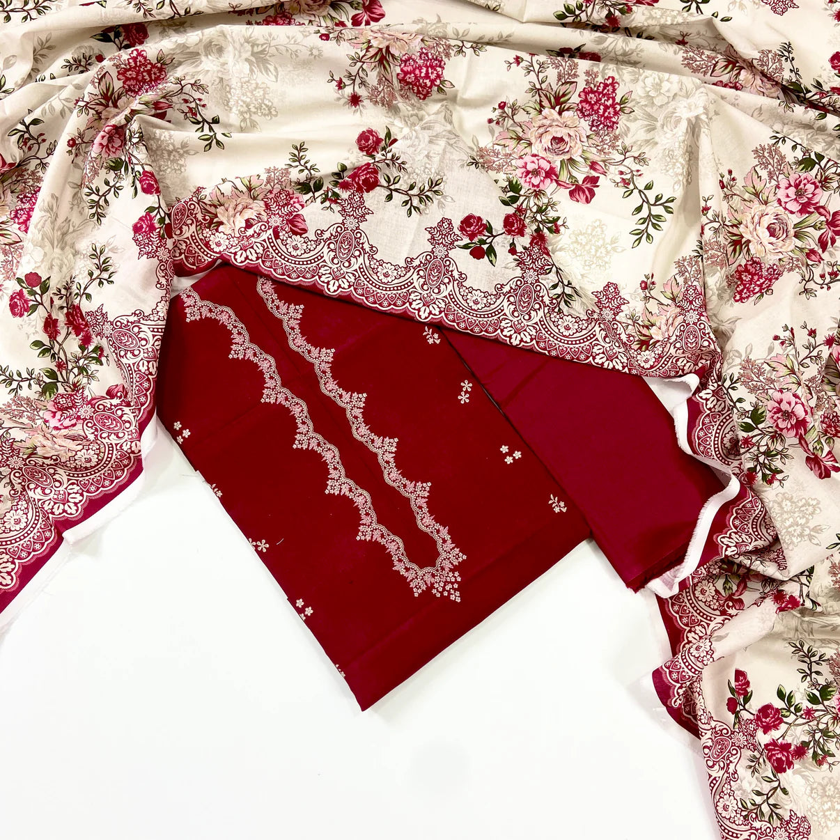 Mausummery Digital Printed Khaddar 3 PC D12