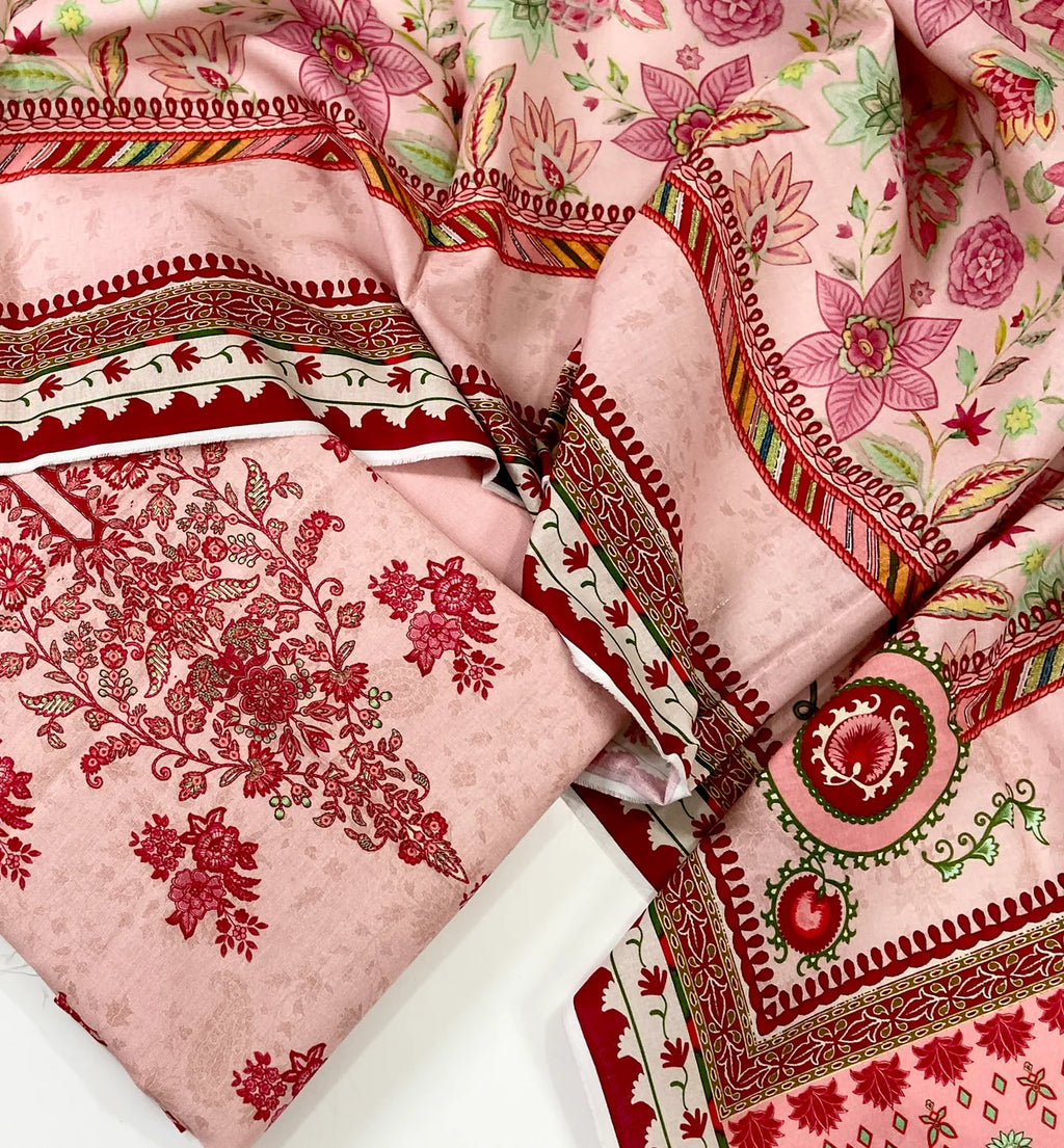 Mausummery Digital Printed Khaddar 3 PC D8