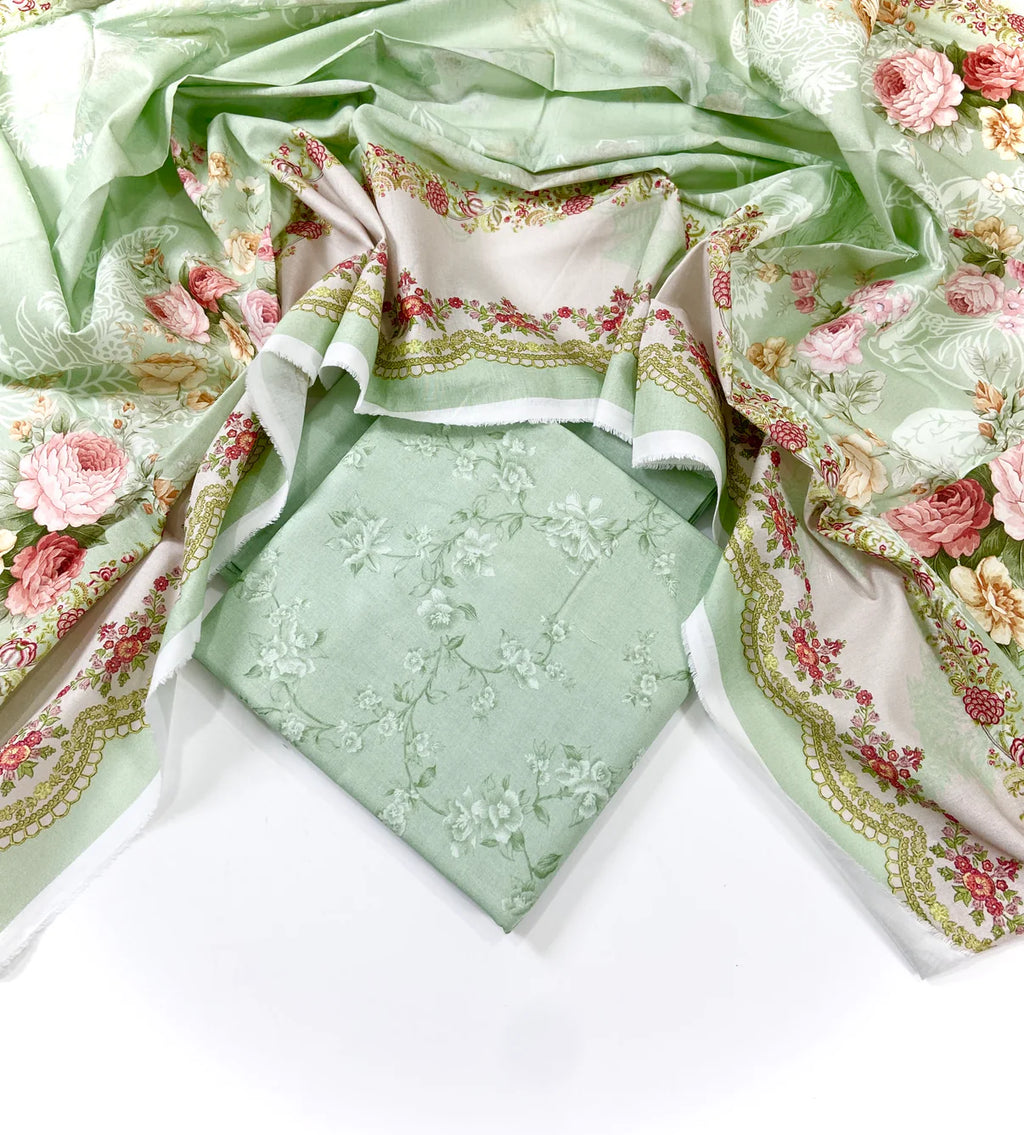 Mausummery Digital Printed Khaddar 3 PC D9