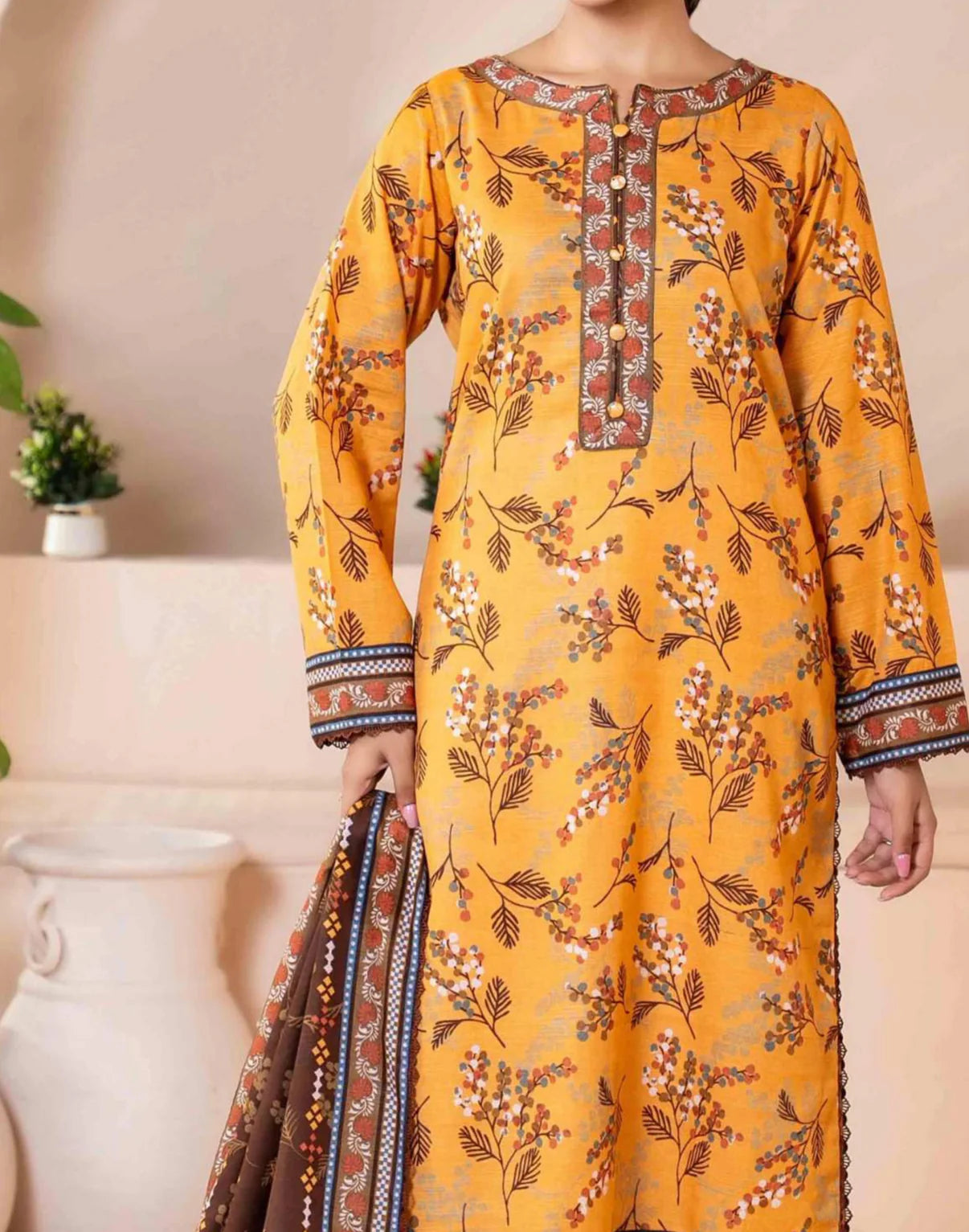 Mehnaz Airjet Printed Khaddar 3PC D1 06