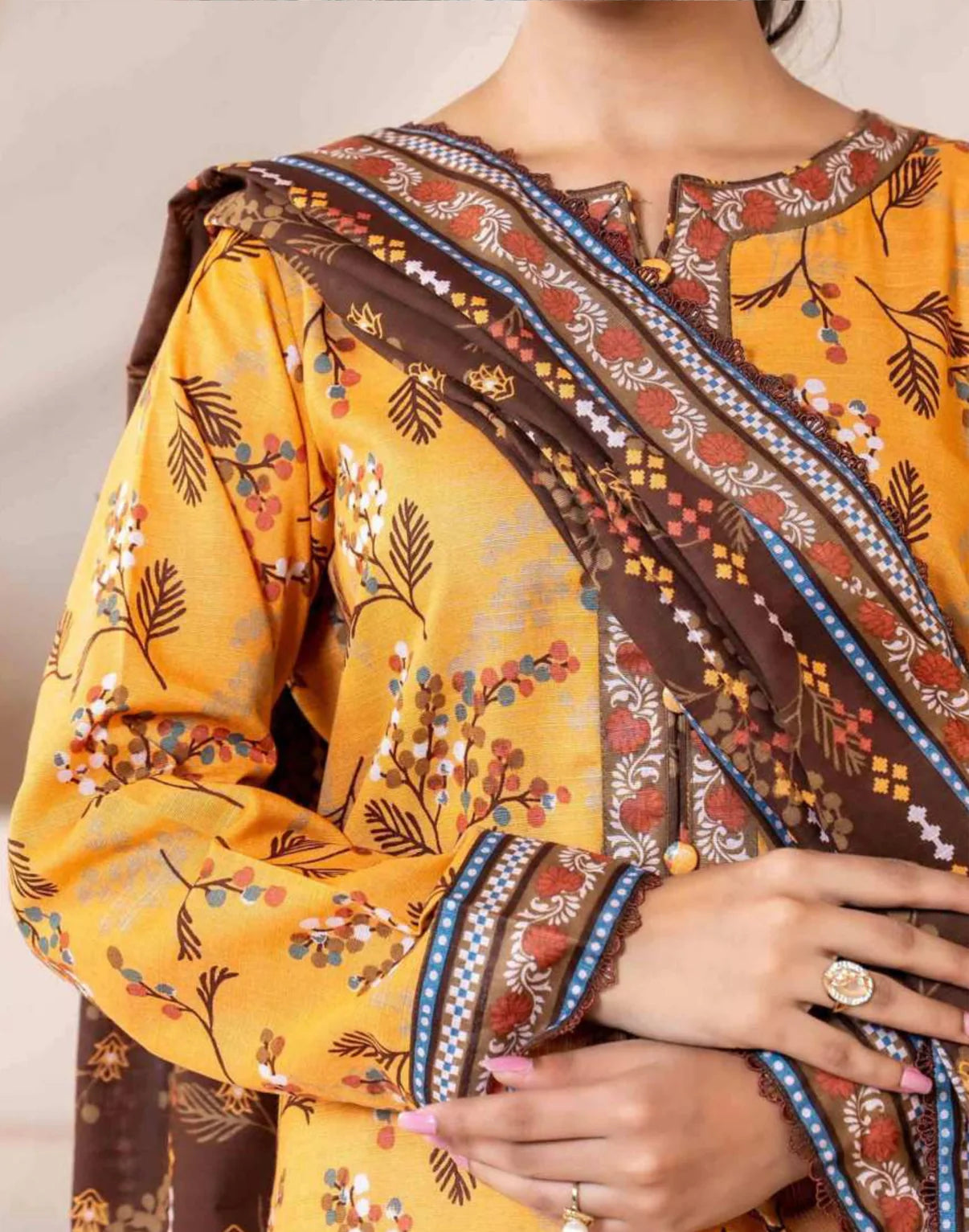 Mehnaz Airjet Printed Khaddar 3PC D1 06