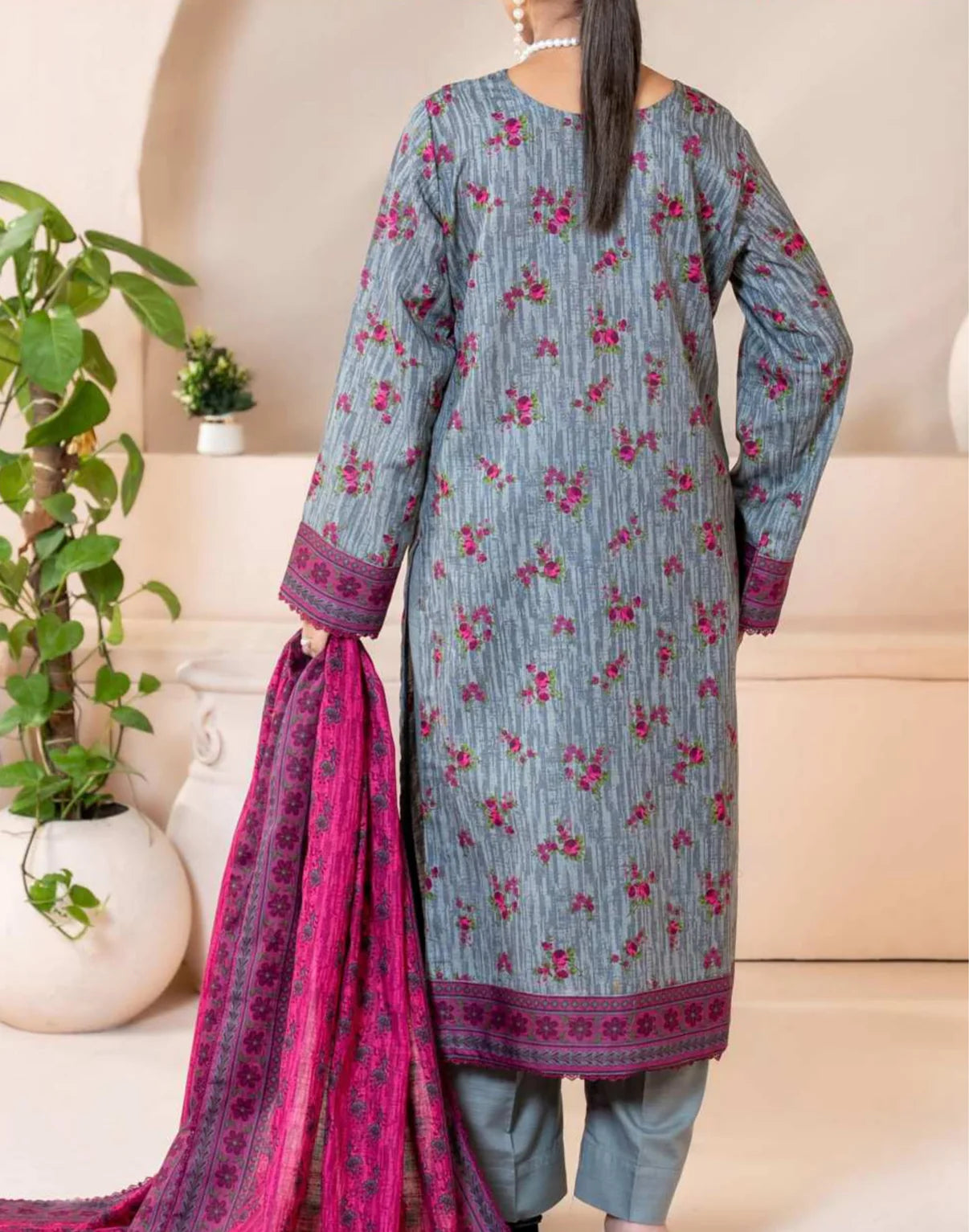 Mehnaz Airjet Printed Khaddar 3PC D1 08
