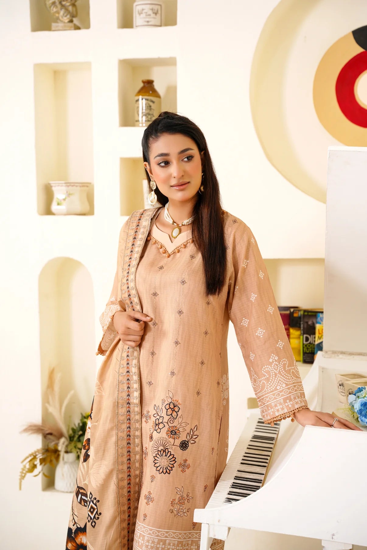 Narm o Nafees By Anaya Noor Embroidered Viscose 3PC D10