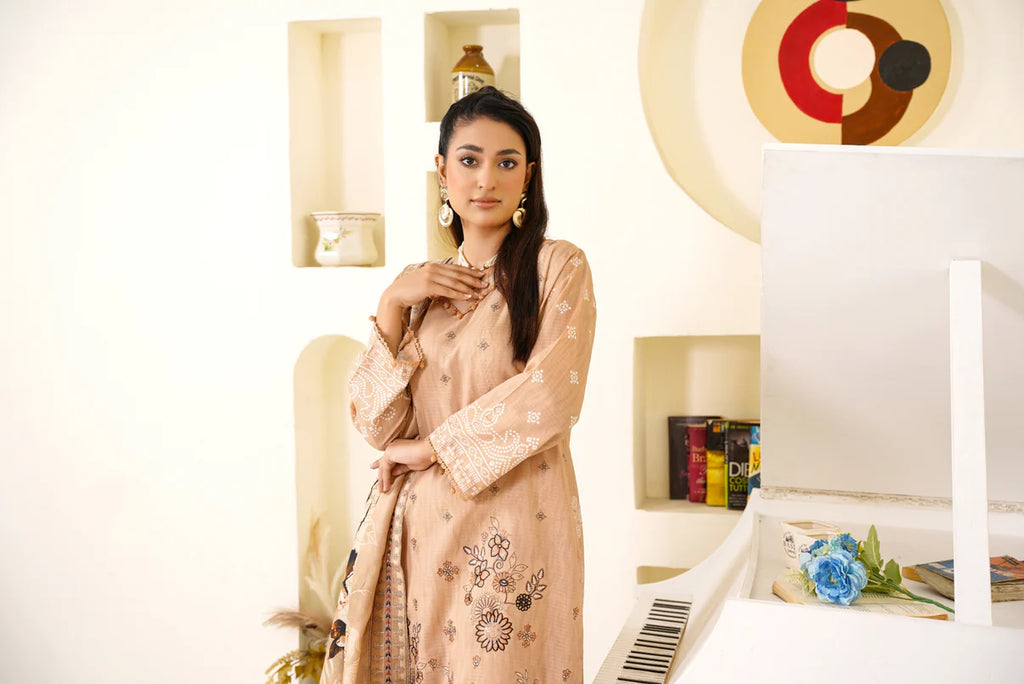 Narm o Nafees By Anaya Noor Embroidered Viscose 3PC D10