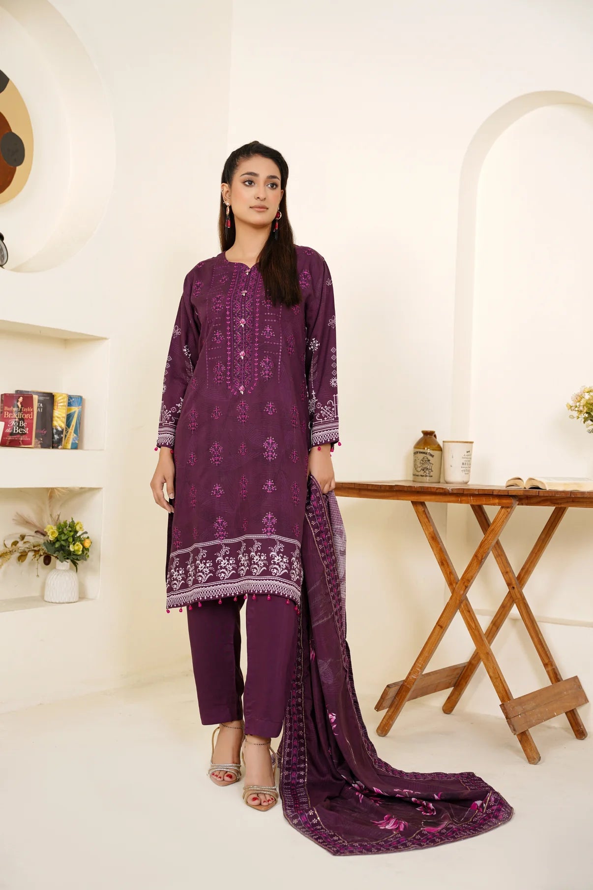 Narm o Nafees By Anaya Noor Embroidered Viscose 3PC D1