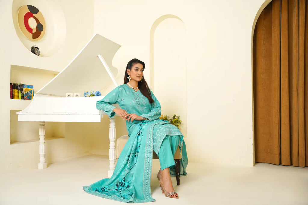 Narm o Nafees By Anaya Noor Embroidered Viscose 3PC D9