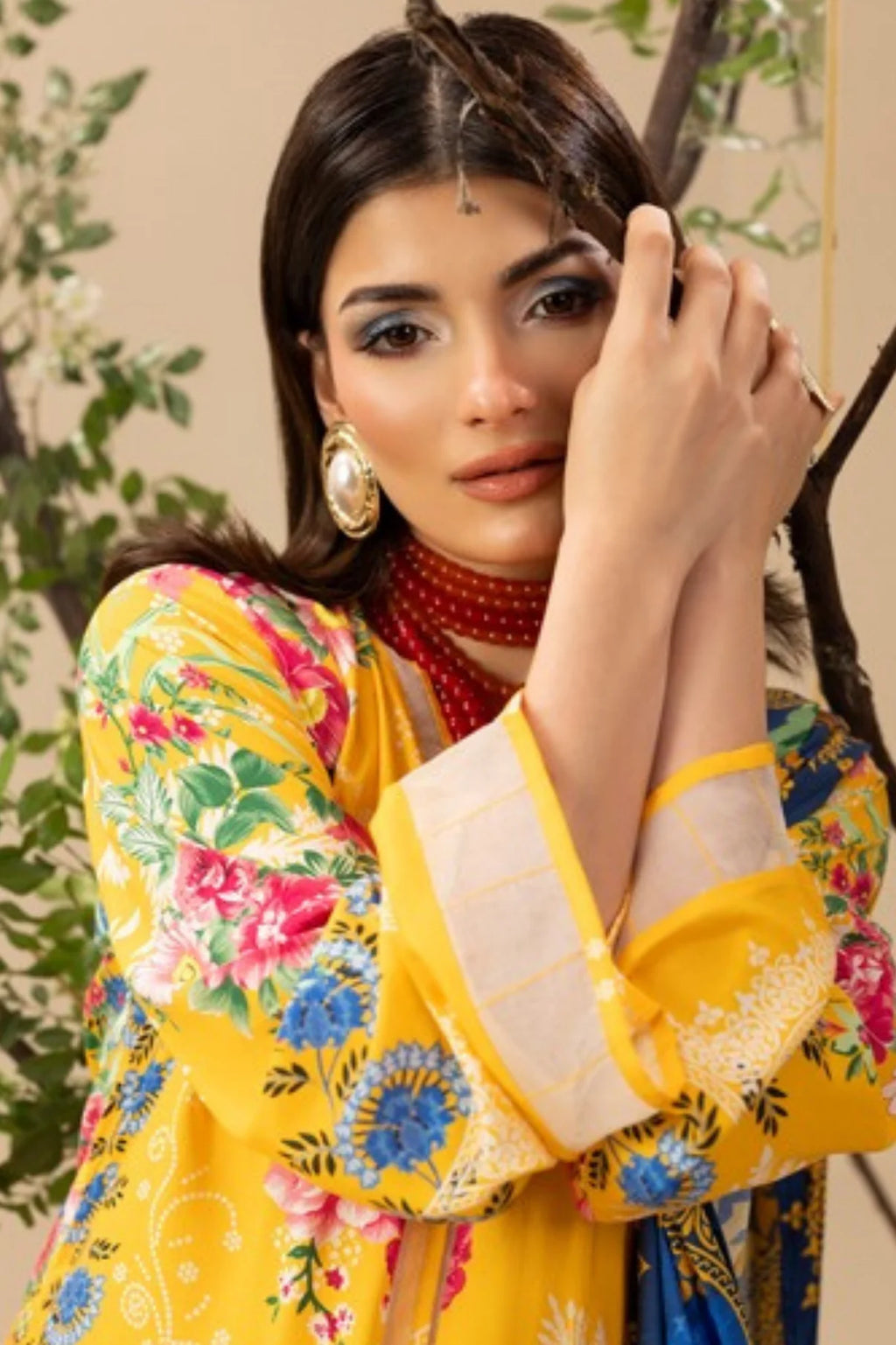 Paltar Printed Slub Linen 3PC D2