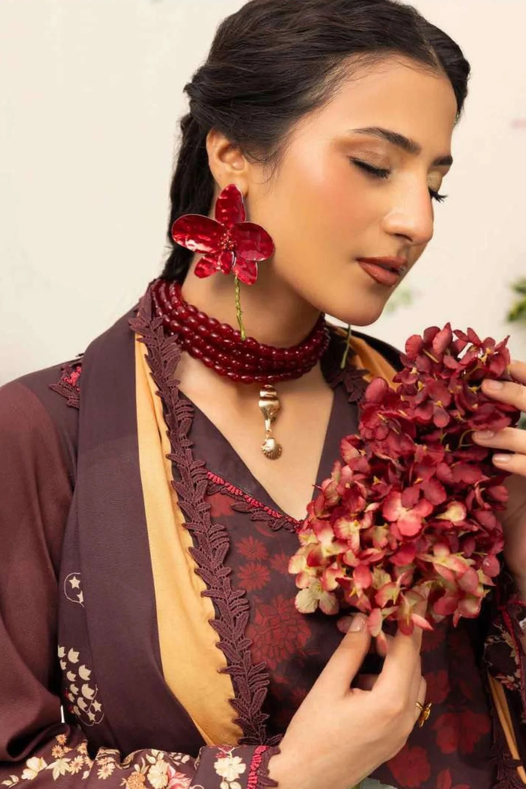 Raiha Digital Printed Linen 3PC D1