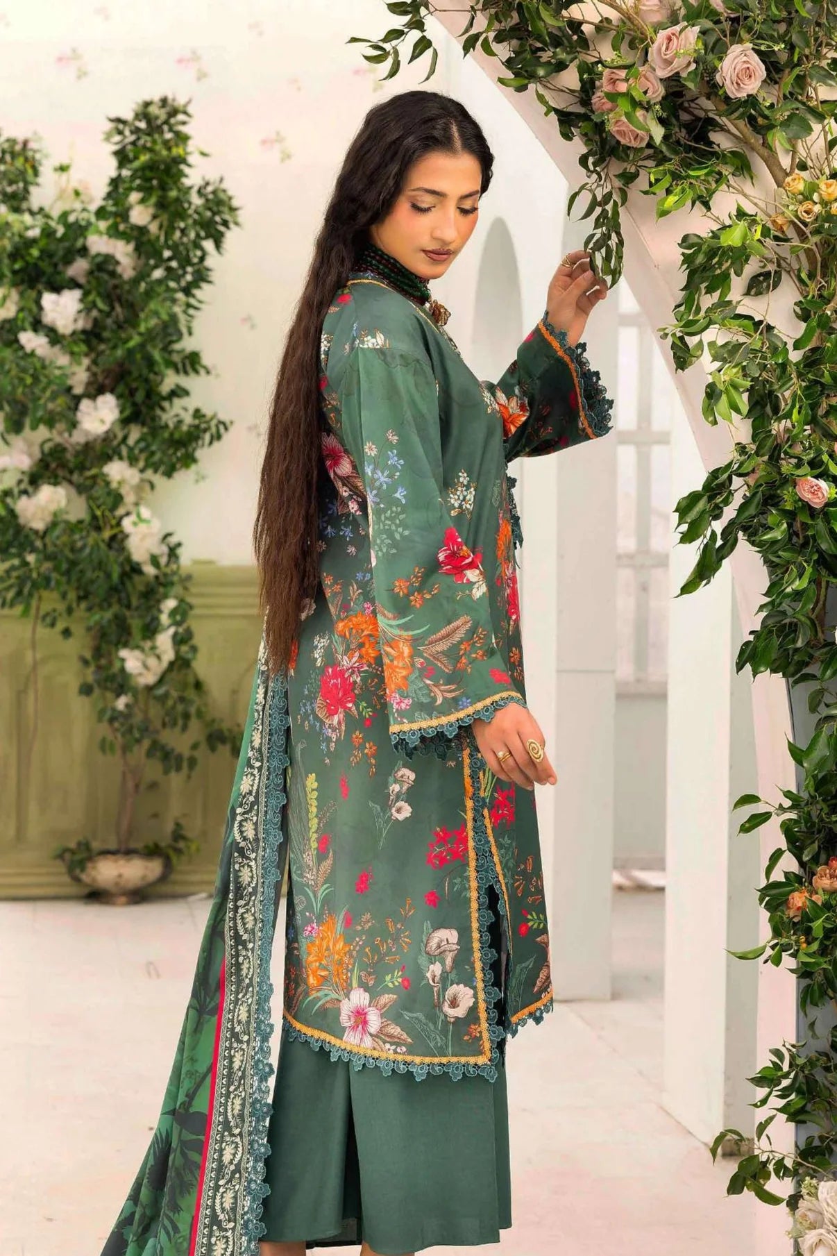 Raiha Digital Printed Linen 3PC D2