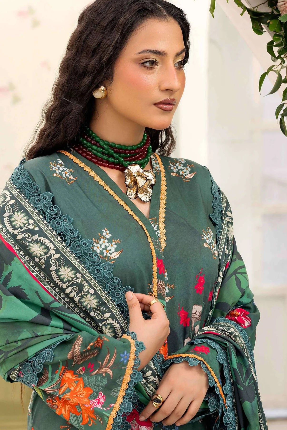 Raiha Digital Printed Linen 3PC D2