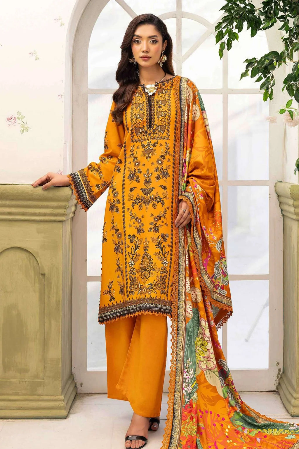 Raiha Digital Printed Linen 3PC D3