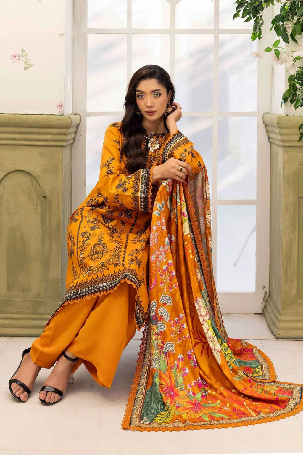 Raiha Digital Printed Linen 3PC D3