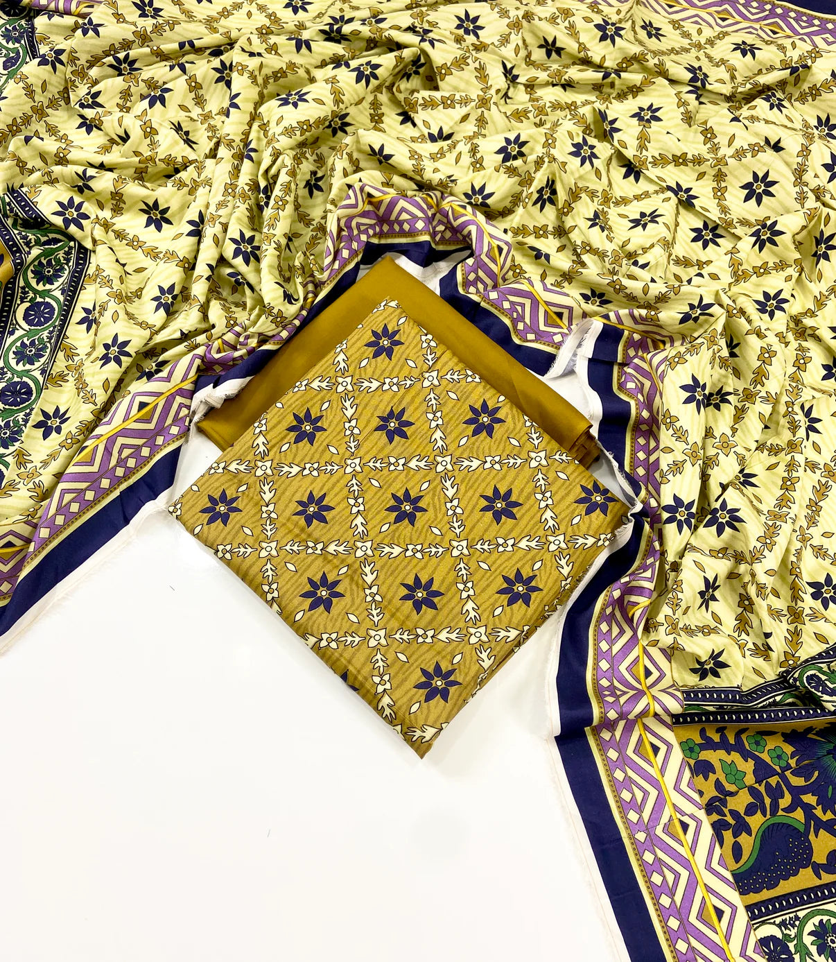 Sapphire Digital Printed Linen 3 PC D6